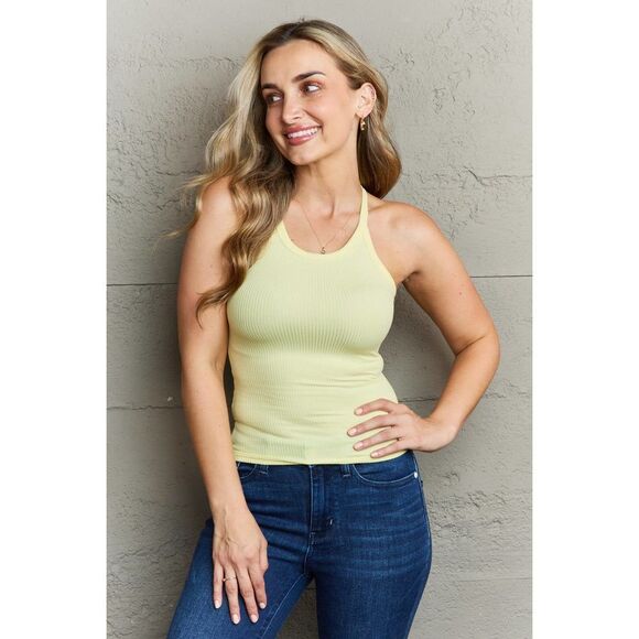 Ninexis Take A Seat Simple Halter Neck Tank Top - Picture 1 of 4